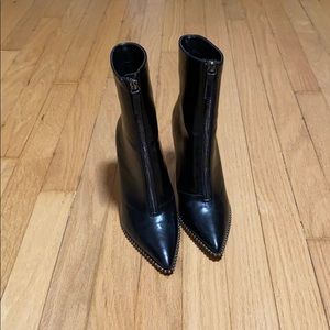 Black Studded Heeled Boots